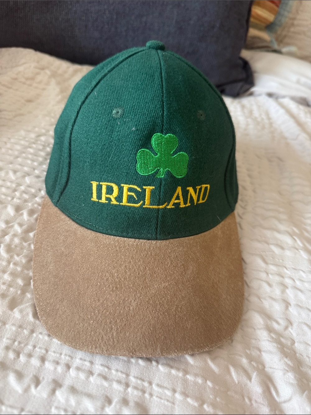 Ireland Shamrock Green and Brown Baseball Cap